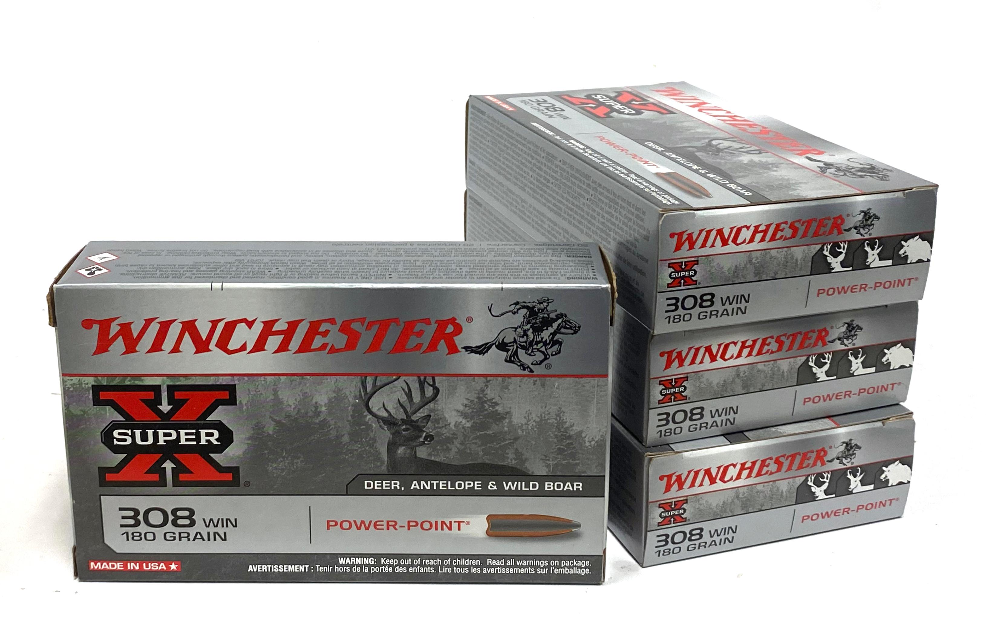 NIB 80rds. of .308 WIN. 180gr. Power-Point Winchester Super X Ammunition