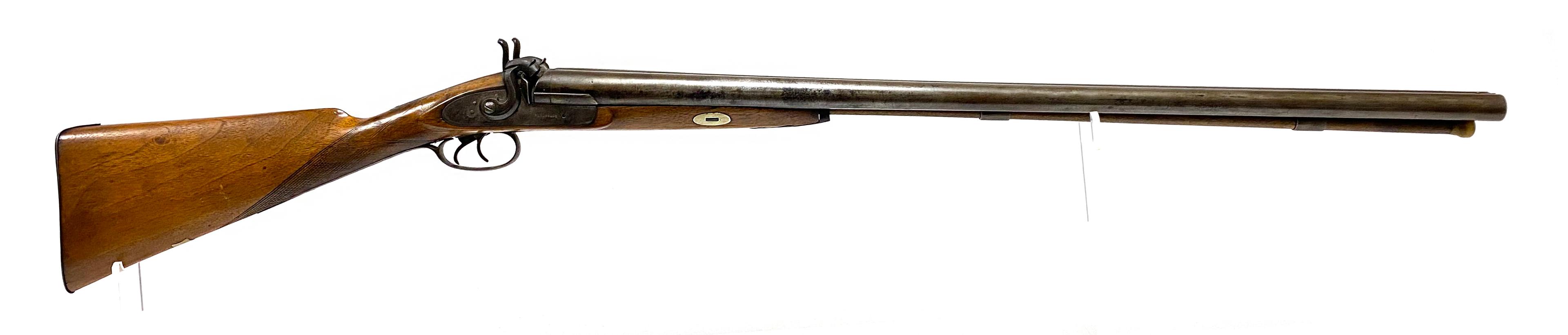 Antique E. James Co. London Percussion .750 Bore SXS Double Barrel Hammer Muzzleloading Shotgun