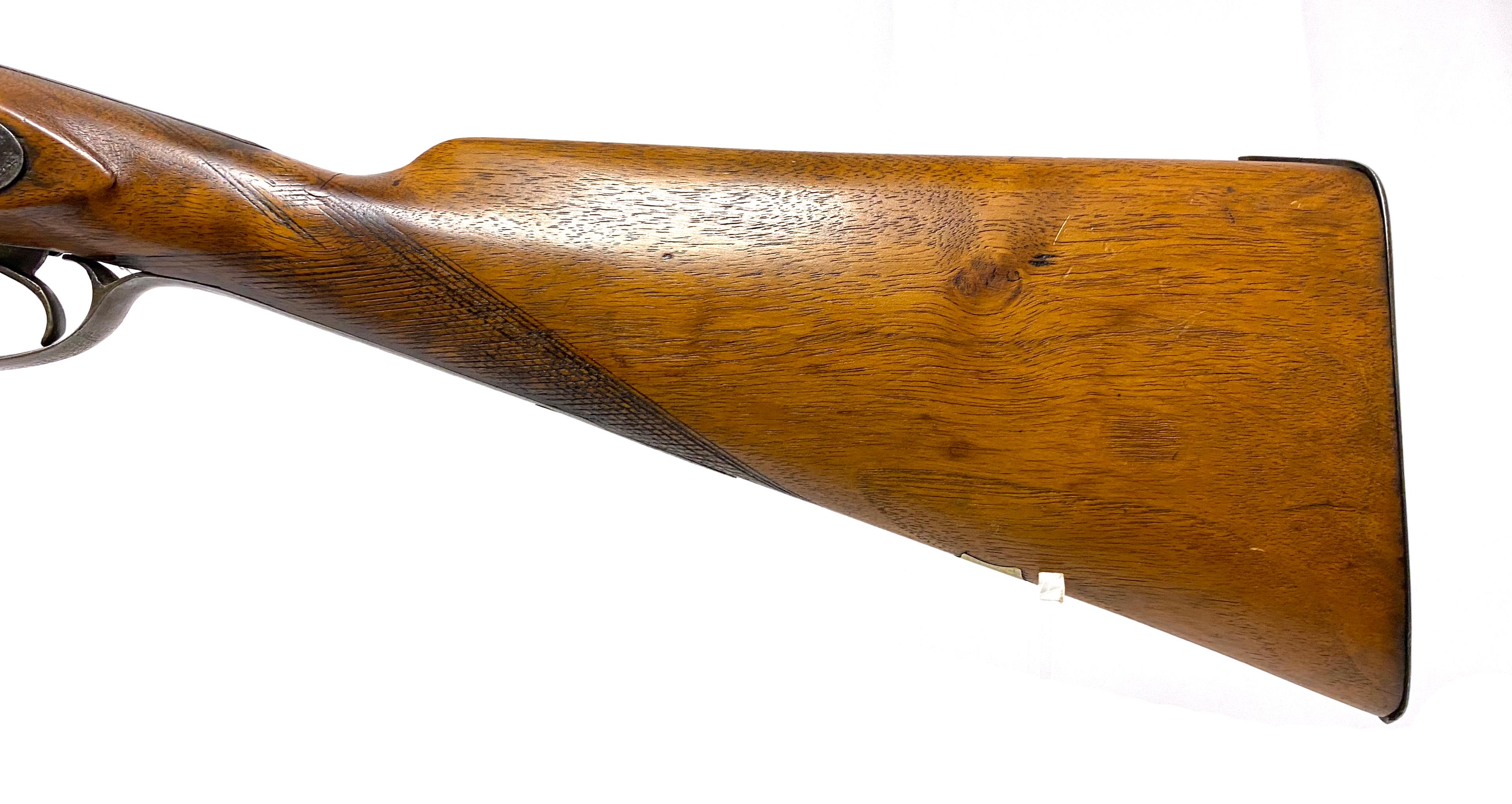 Antique E. James Co. London Percussion .750 Bore SXS Double Barrel Hammer Muzzleloading Shotgun