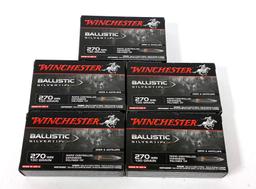 NIB 100rds. of .270 WIN. 130gr. Ballistic Silvertip Winchester Ammunition