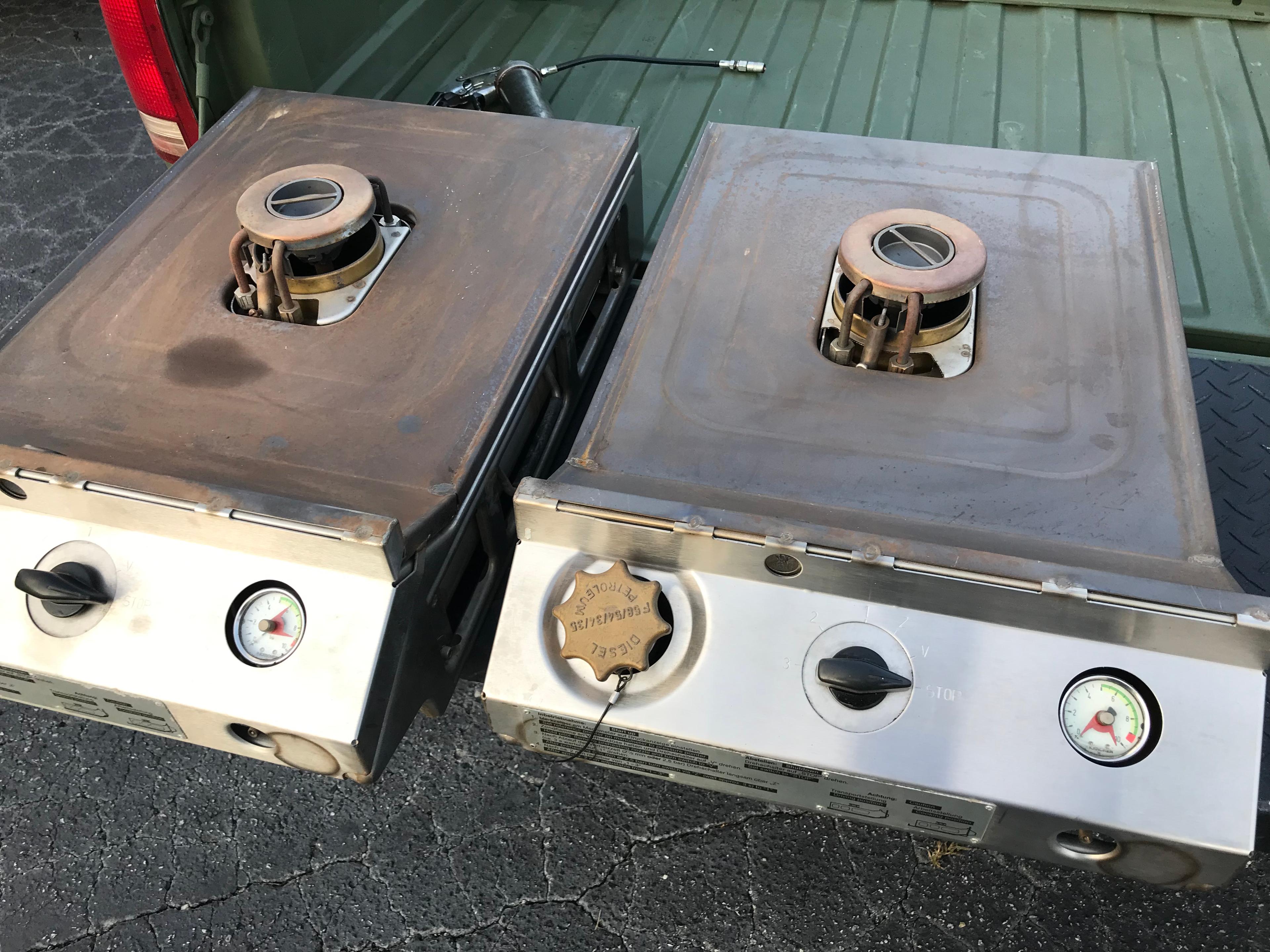 Like New TFK 250 Mobile Field Kitchen W/ NEW Burners & Utensils