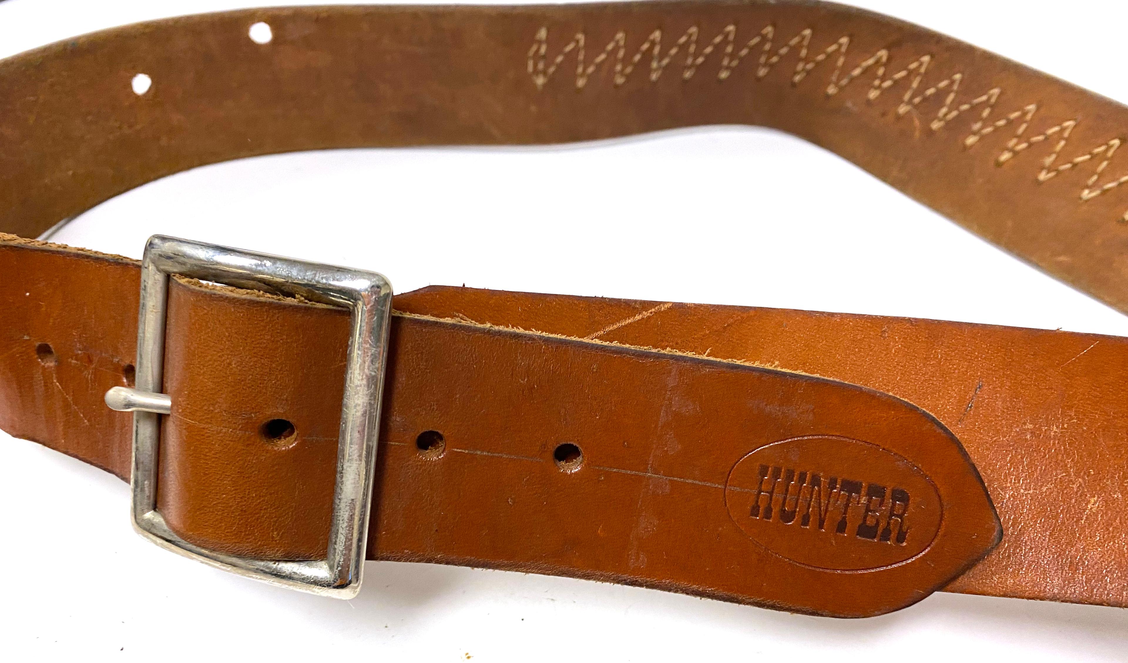 Hunter Leather Holster and Cartridge Belt Cowboy Rig