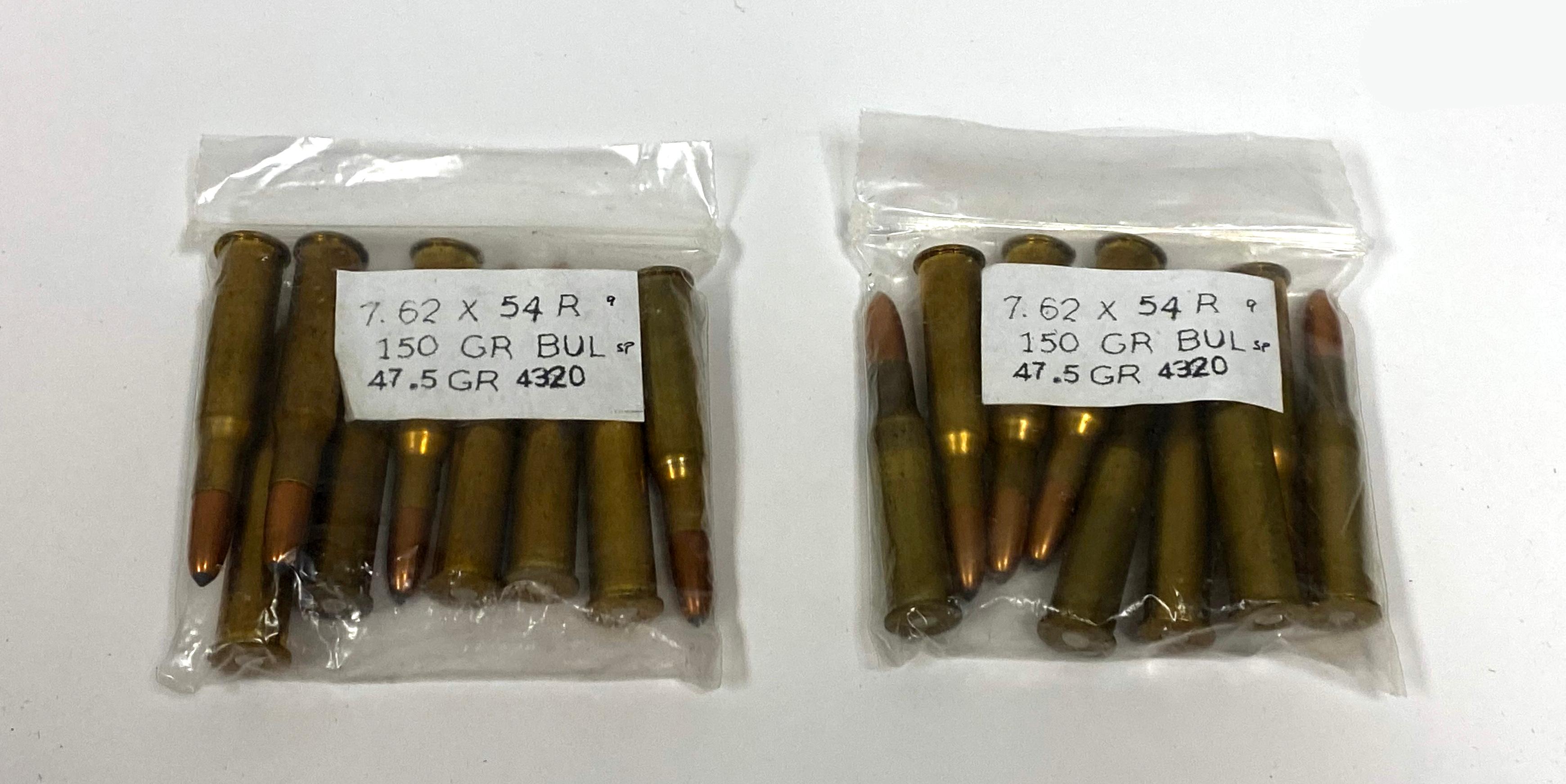 New 18rds. of 7.62x54r 150gr. BUL Ammunition