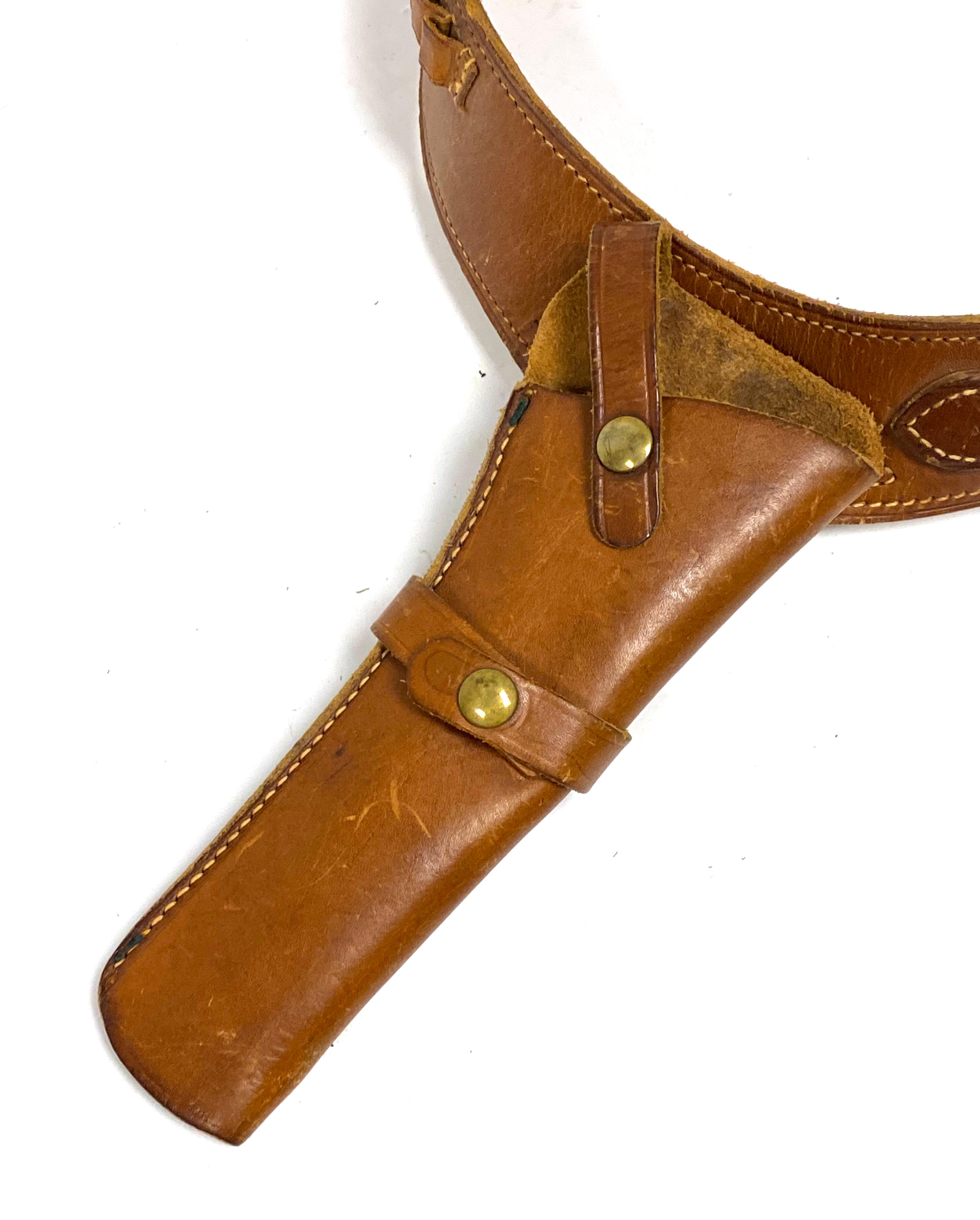 Bauer Bros Mfg Leather Holster and Lawrence Co. Cartridge Belt - Small Cowboy Rig