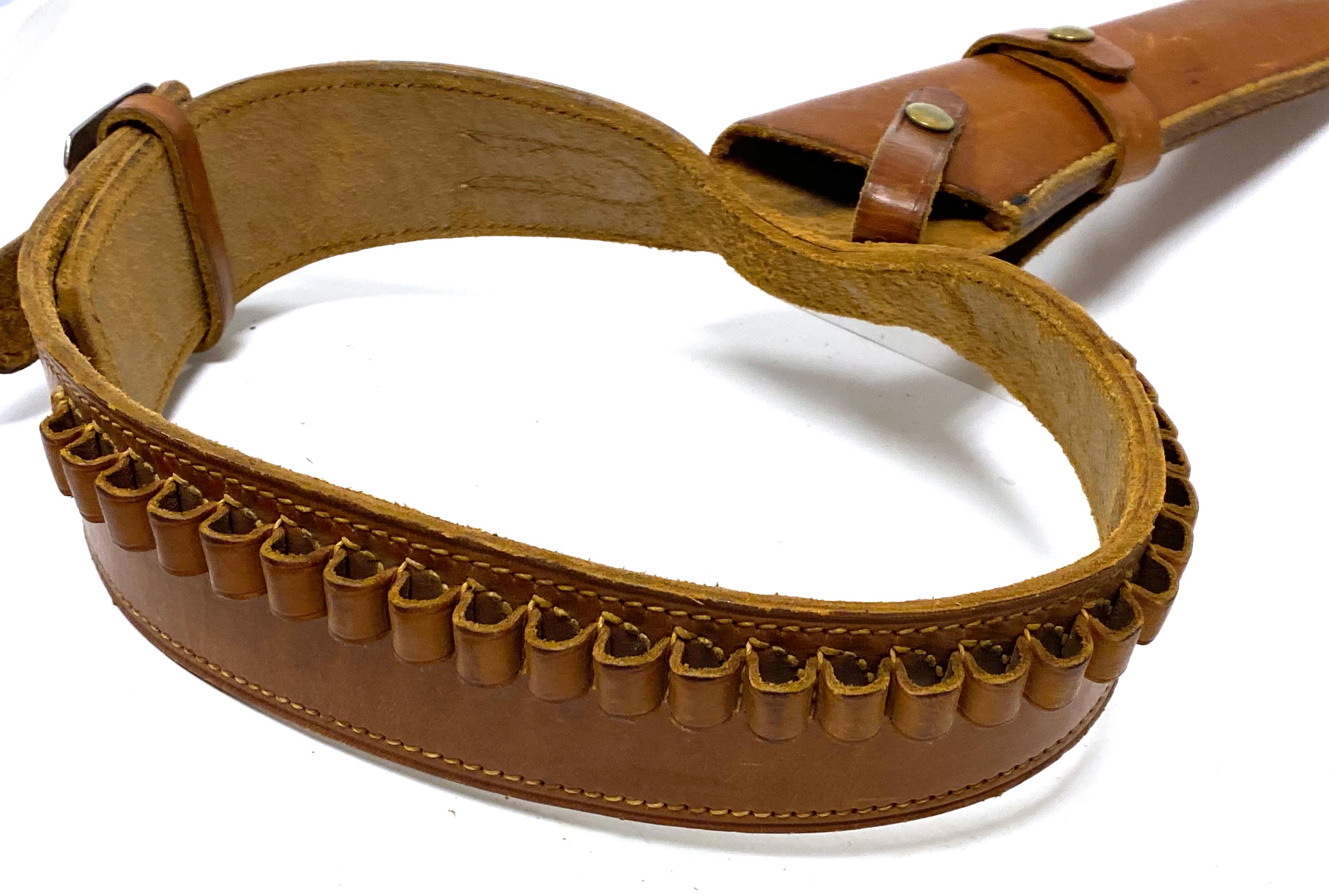 Bauer Bros Mfg Leather Holster and Lawrence Co. Cartridge Belt - Small Cowboy Rig