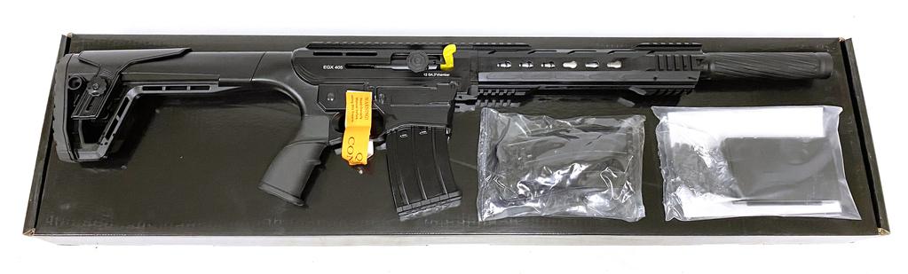 NIB EGE Arms EGX 405 12 GA. Magazine Fed AR-12 Tactical Semi-Automatic Shotgun with Accessories