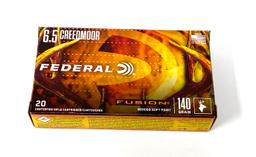 NIB 20rds. of 6.5 CREEDMOOR 140gr. Federal Fusion Bonded Soft Point Ammunition