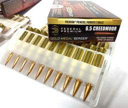 NIB 40rds. of 6.5 CREEDMOOR 130gr. Federal Gold Medal Berger Hybrid Open Tip Match Ammo