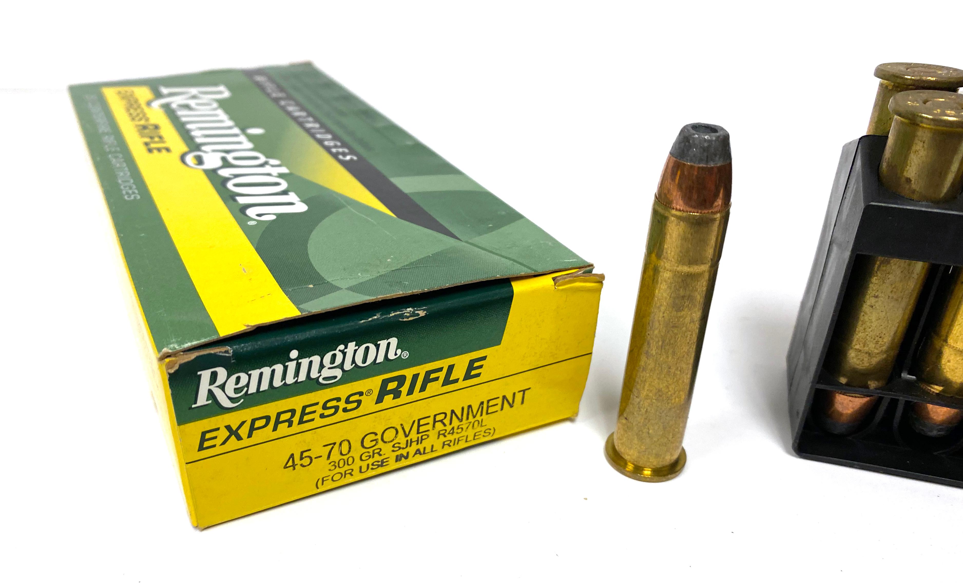 NIB 20rds. of .45-70 GOVERNMENT 300gr. Remington Express SJHP Ammunition