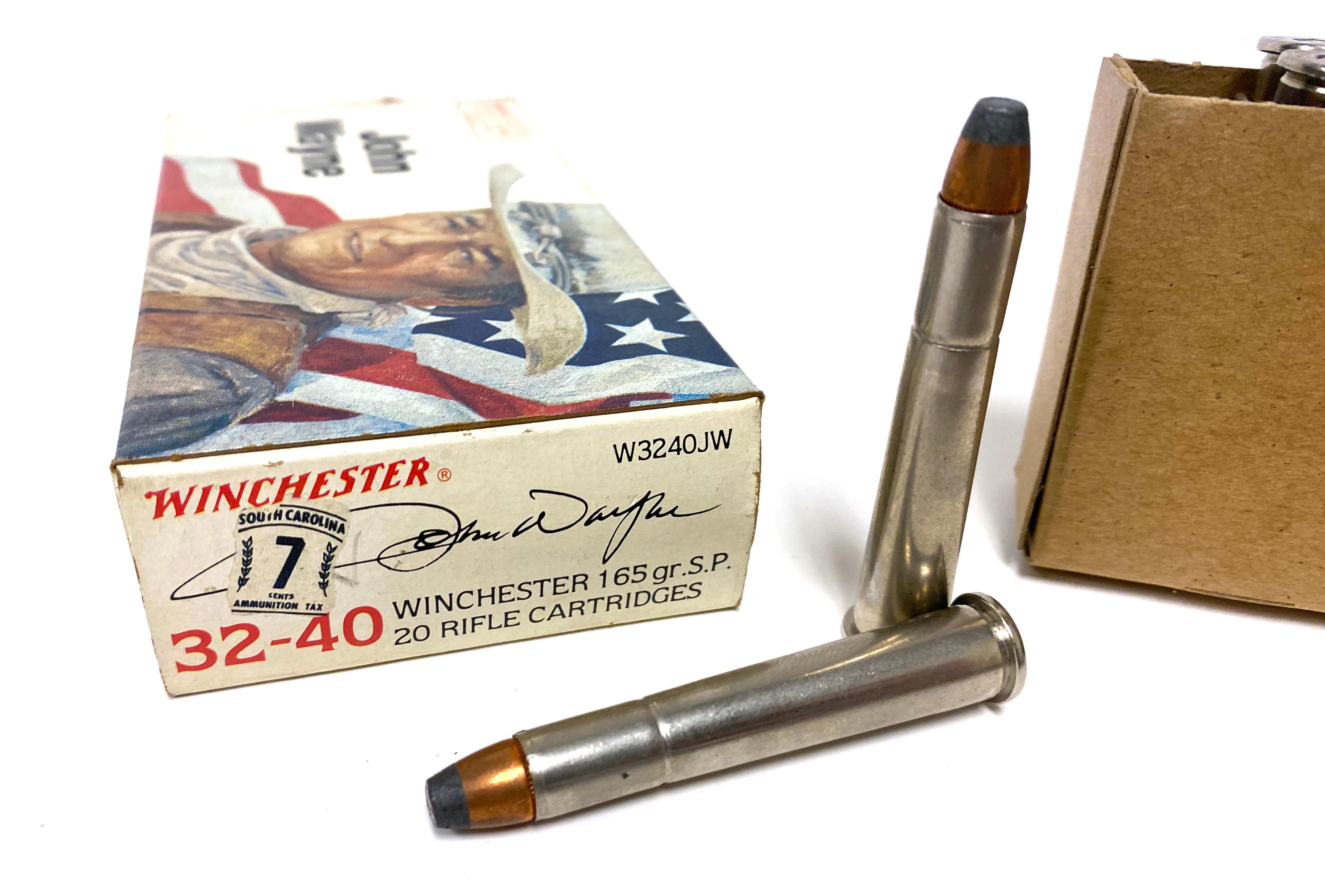 20 Rounds of Winchester John Wayne Commemorative  .32-40 WIN. 165gr. SP Ammunition