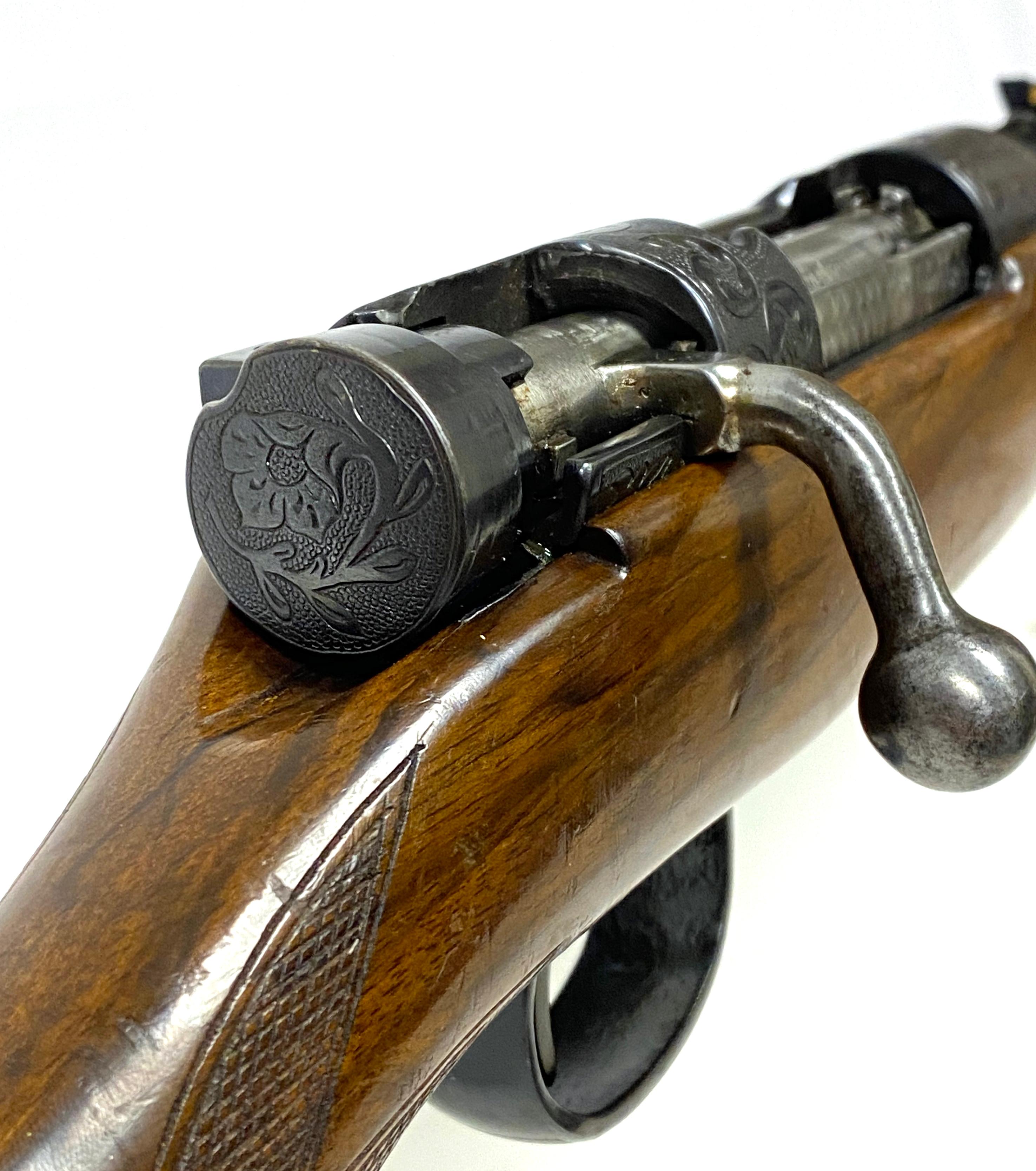 Custom Engraved Japanese Arisaka Type 99 Bolt Action Rifle with Mum in 7mm Mauser