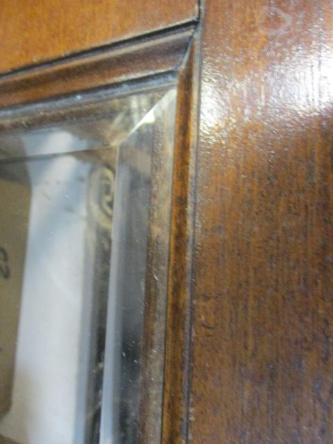 Console Table with Beveled Glass Inserts and Carved Bird Design