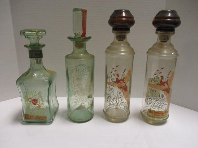 Four Old Fitzgerald Bourbon Whiskey Bottles