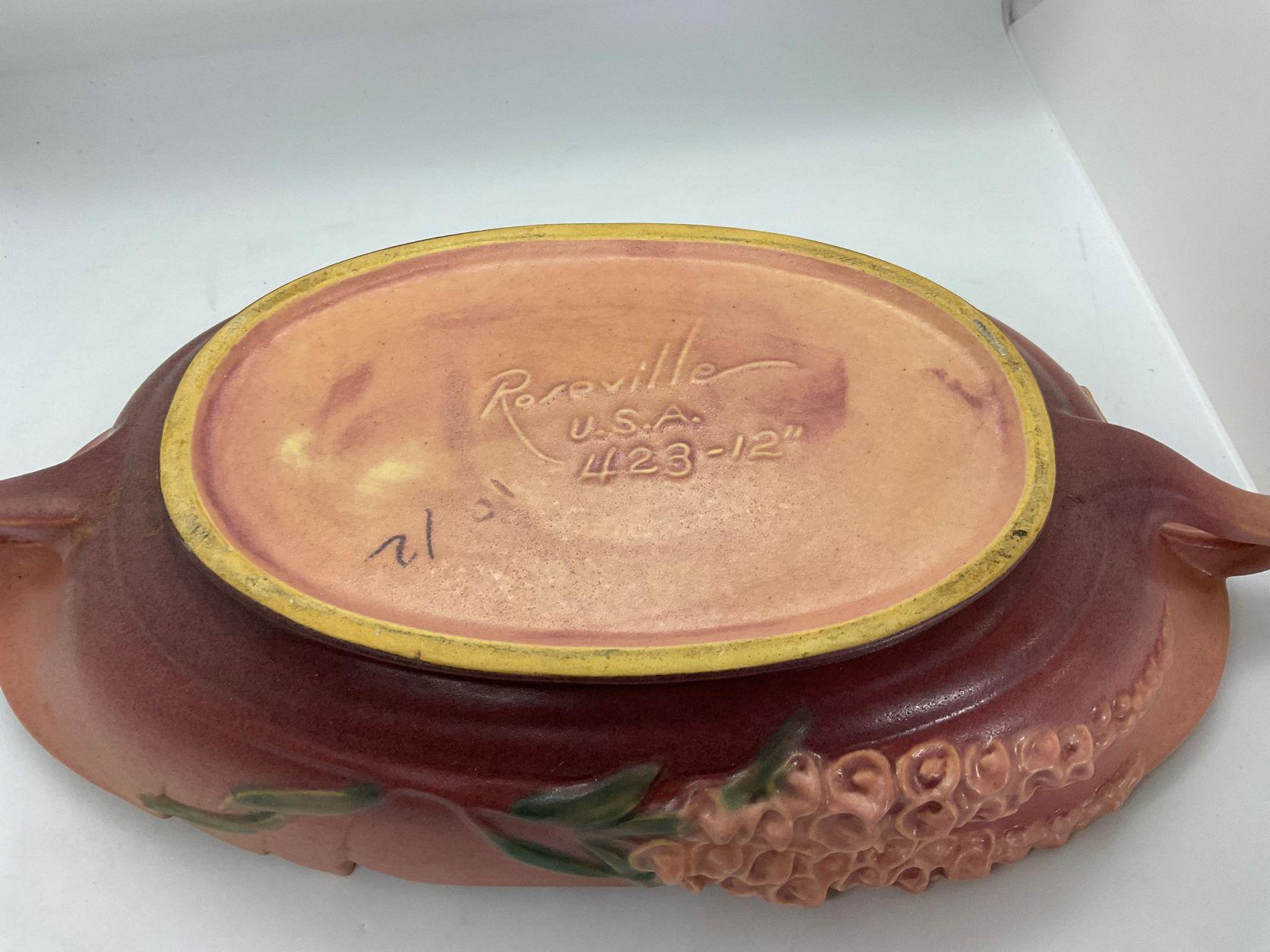 Roseville 423-12 Foxglove Console Bowl