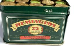 Collectible 25 Ducks Unlimited Commemorative Remington All Brass 12 GA. Shotgun Shells in Tin