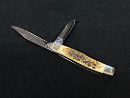 NIB CASE XX Item No. 00077 Amber Jack Texas (62032 CV) Pocket Knife