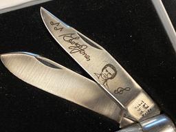 NIB George Jones Pearl Handled Commemorative Pocket Knife in Box by Rebel Pride