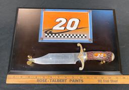 Tony Stewart Bowie Knife on Plaque