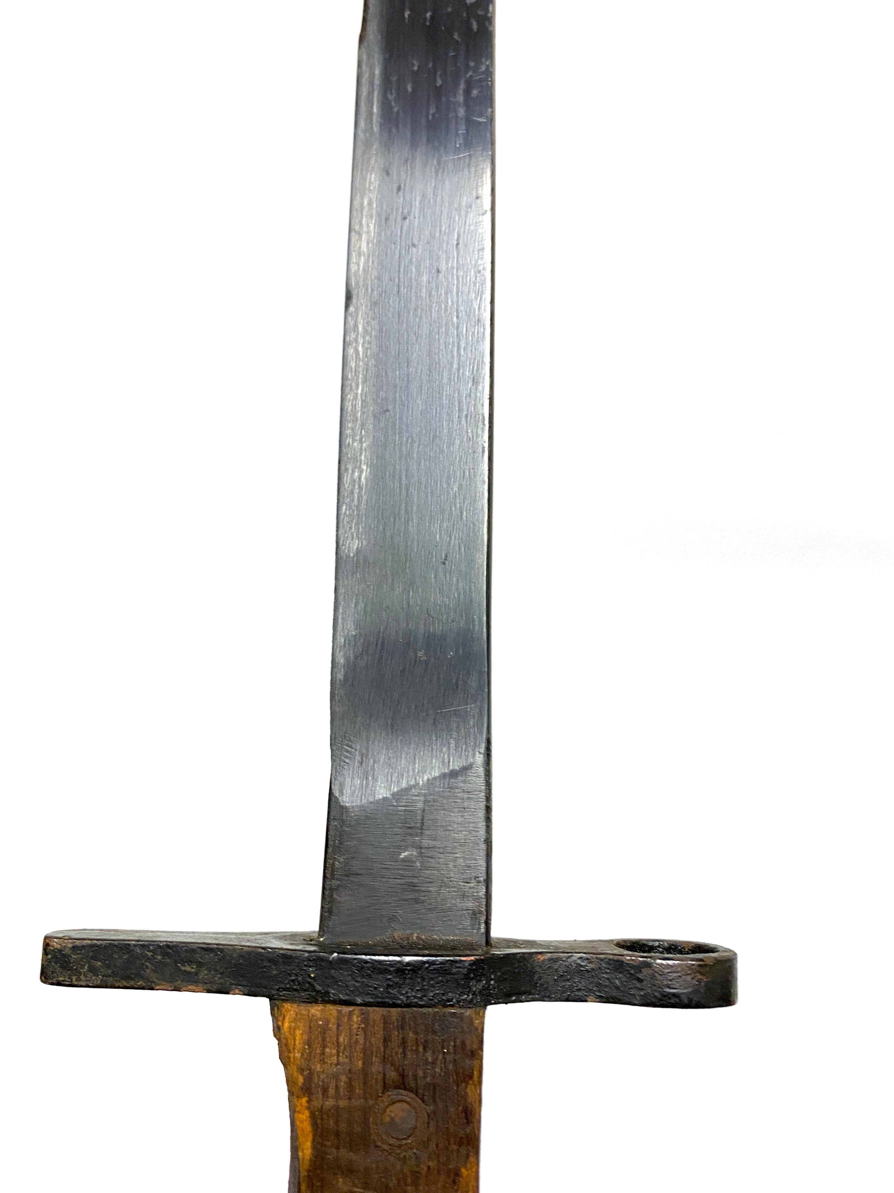 RARE Excellent Japanese Late WWII Arisaka Type 30 Bayonet by Toyoda with Wooden Scabbard