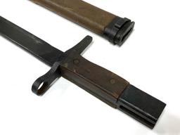 RARE Excellent Japanese Late WWII Arisaka Type 30 Bayonet by Toyoda with Wooden Scabbard