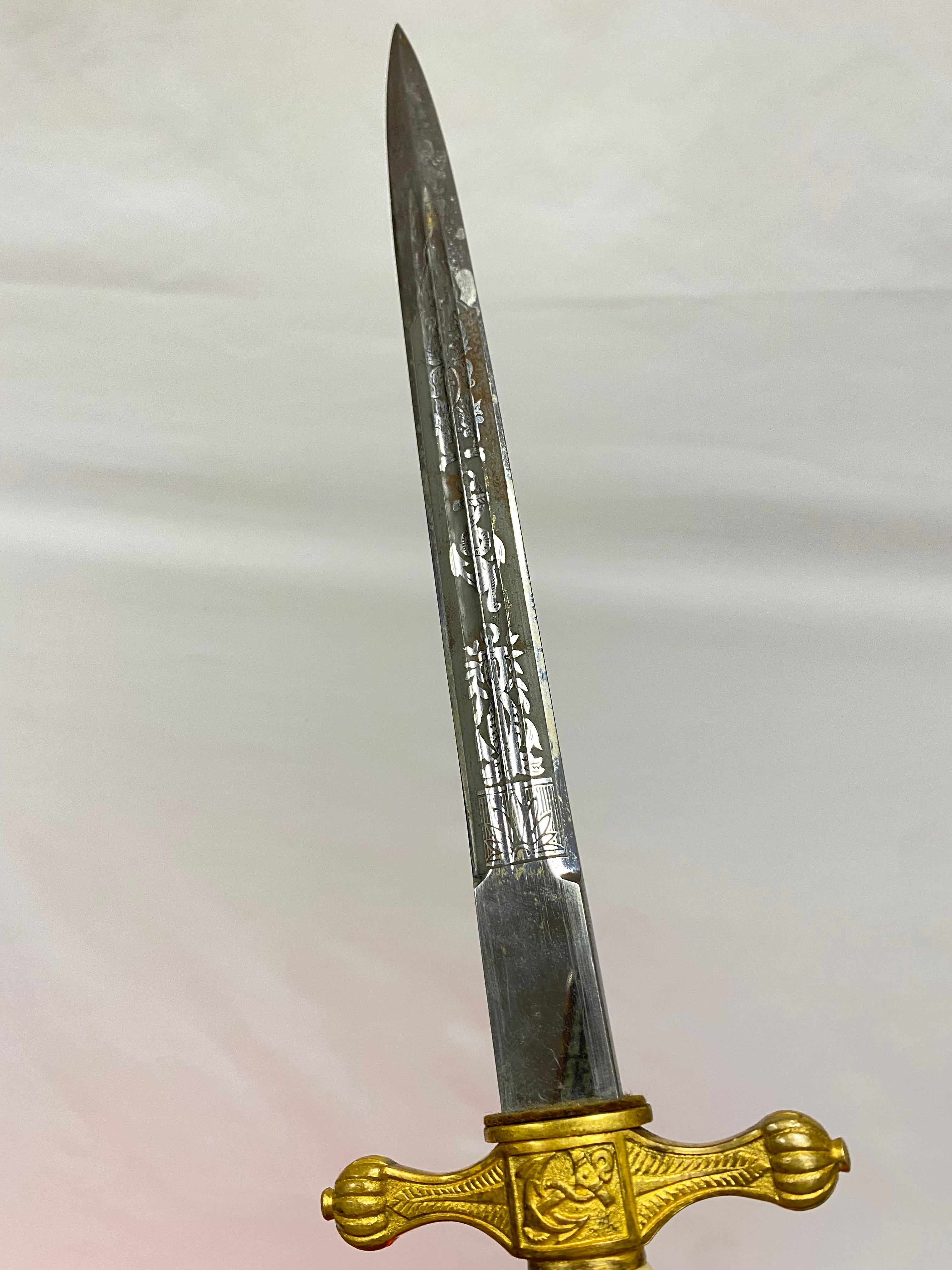 WWII German Kriegsmarine Naval Officers Dagger by Carl Eickhorn with Hammered Scabbard