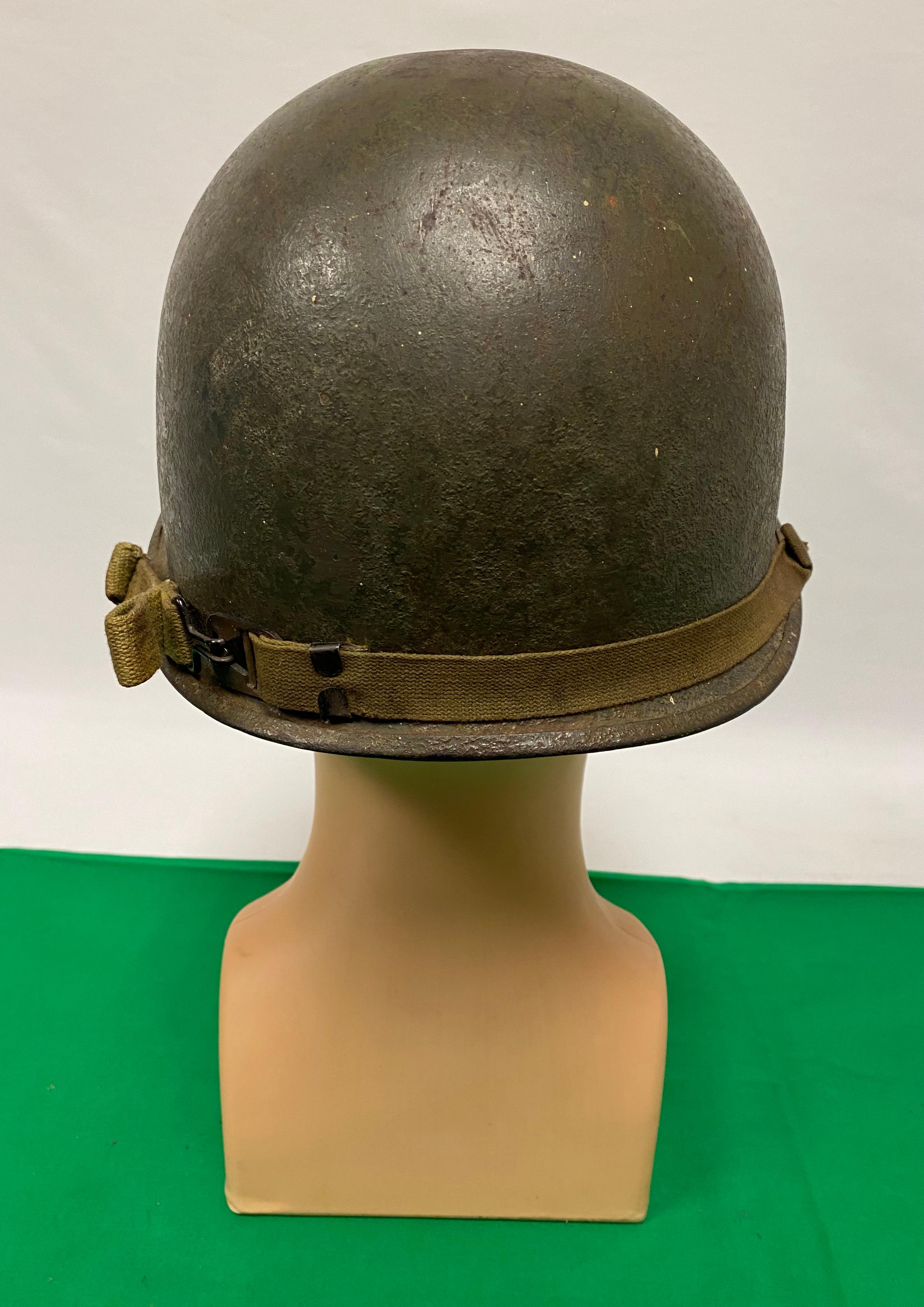 US 4th Infantry M1 Helmet with Liner & Chinstrap