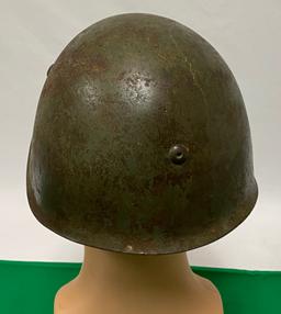 Italian M33 Army Helmet with Painted Insignia and Chinstrap