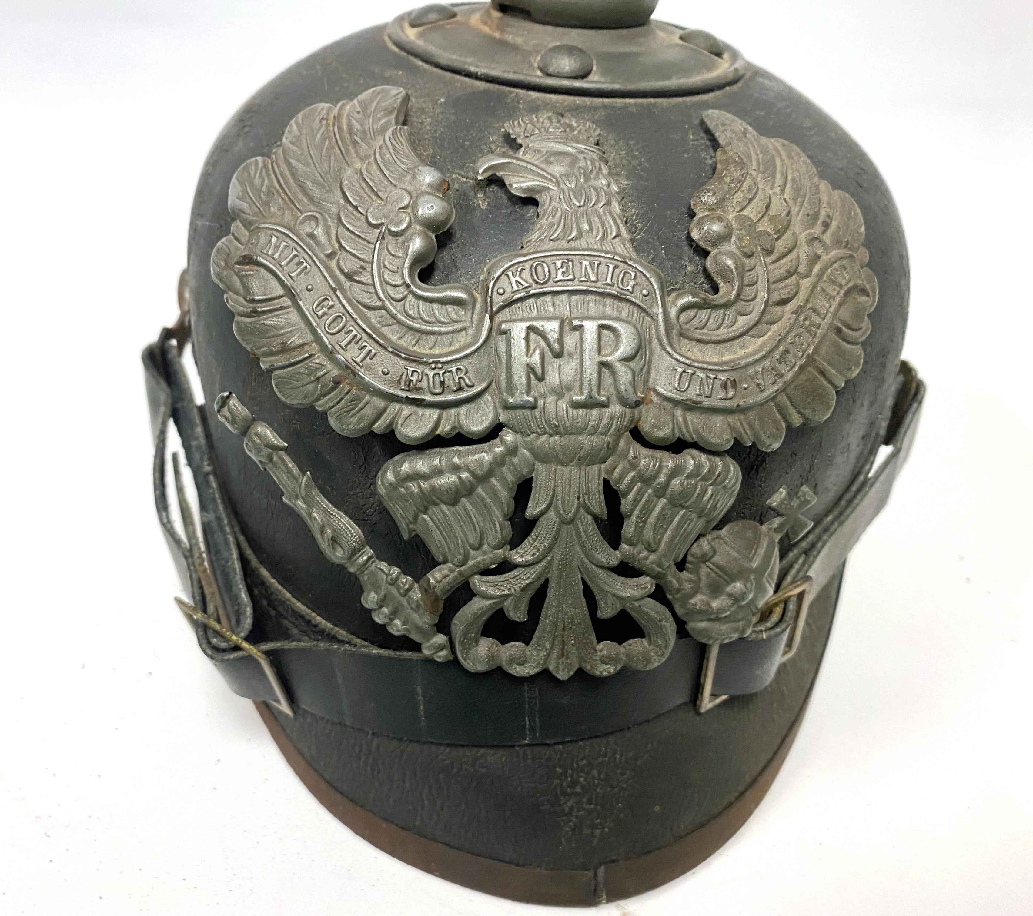 Imperial WWI German Prussian Infantry Pickelhaube Helmet