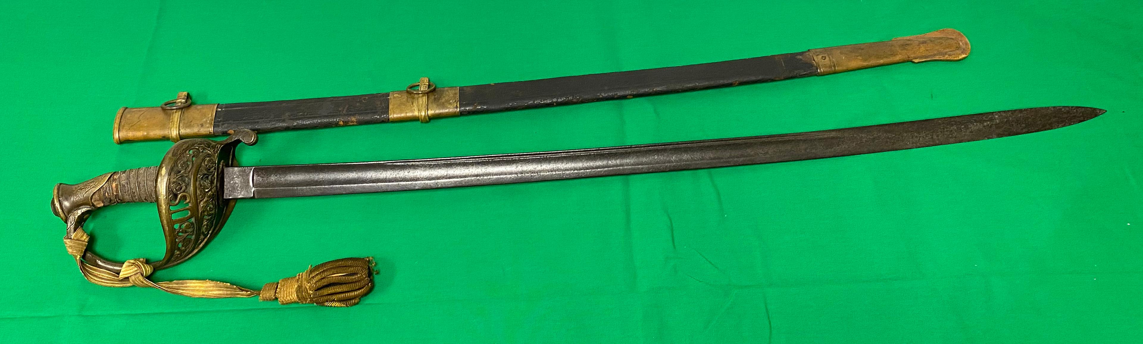 Civil War NY Cavalry Officer's Lot - Sword, Belt, Hat