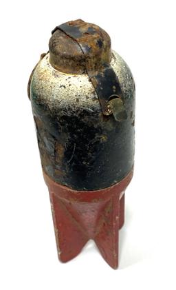 Rare Italian WWII "Red Devil" 45mm Brixia Model 35 Mortar Bomb dated 1939 - Inert