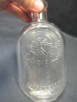 South Carolina Dispensary Flask  Bottle with Embossed SCD Logo