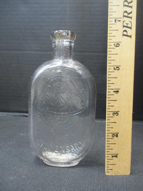 South Carolina Dispensary Flask  Bottle with Embossed SCD Logo