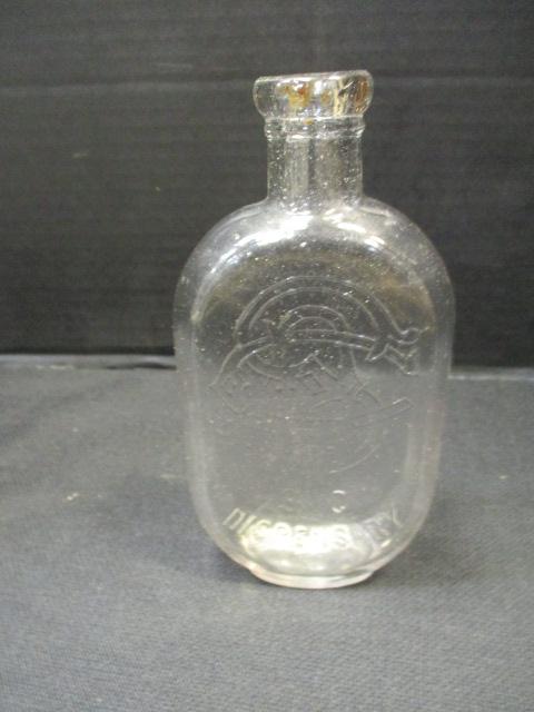 South Carolina Dispensary Flask  Bottle with Embossed SCD Logo