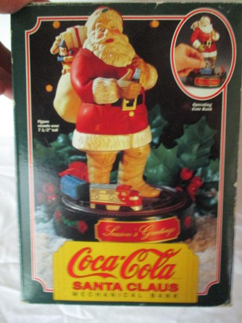 1993 Coca-Cola First in Series Santa Claus Mechanical Bank in Original Box