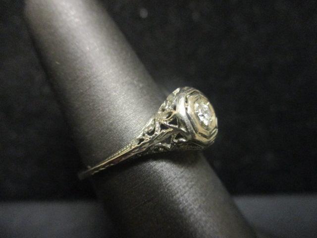 18k Gold Antique Diamond Filagree Ring