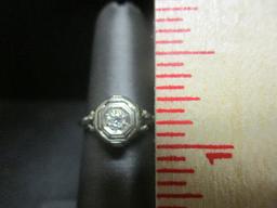 18k Gold Antique Diamond Filagree Ring
