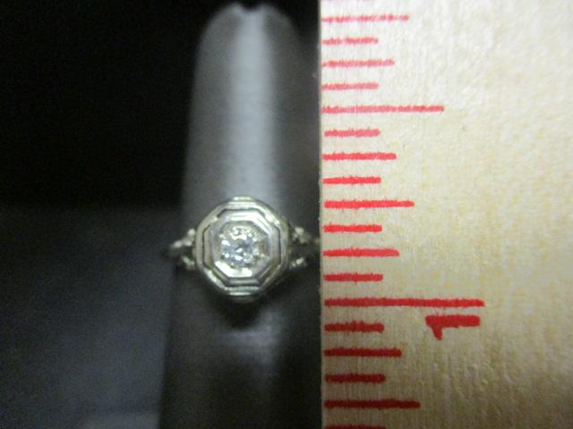 18k Gold Antique Diamond Filagree Ring