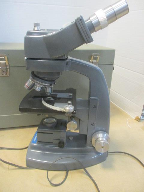 Bausch & Lomb Electric Microscope with Box and Accessories