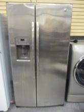 GE Stainless Side x Side Refrigerator with Ice in Door