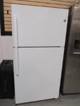 GE White Top Mount Refrigerator