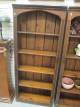 Pine Bead Board Bookcase