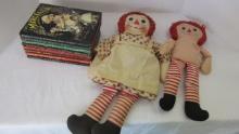 Old Raggedy Ann and Andy Dolls and 1960's Raggedy Ann and Andy Stories by