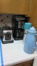 Mr. Coffee 12 Cup Coffee Maker, GE Wide Slot Toaster, Thermos Insulated Bottle