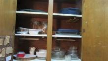 Cabinet of Pyrex, Anchor Hocking and Corning Ware