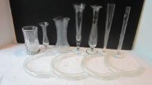 Art Glass Bud Vases and Flower Ring Frogs