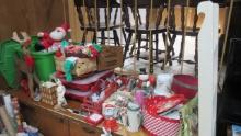 Large Christmas Lot-Wrapping Supplies, Ornaments, Lights, Tree Stand, etc.
