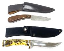 (2) Hunting Knives with Sheaths