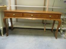 Lineage Oak 3 Drawer Console Table
