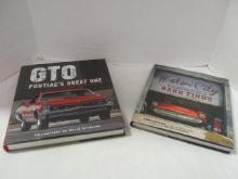 2 Car Coffee Table Books - "Motor City Barn Finds" and "GTO Pontiac's"