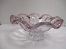 Crystal Clear to Pink Flower Blossom Bowl
